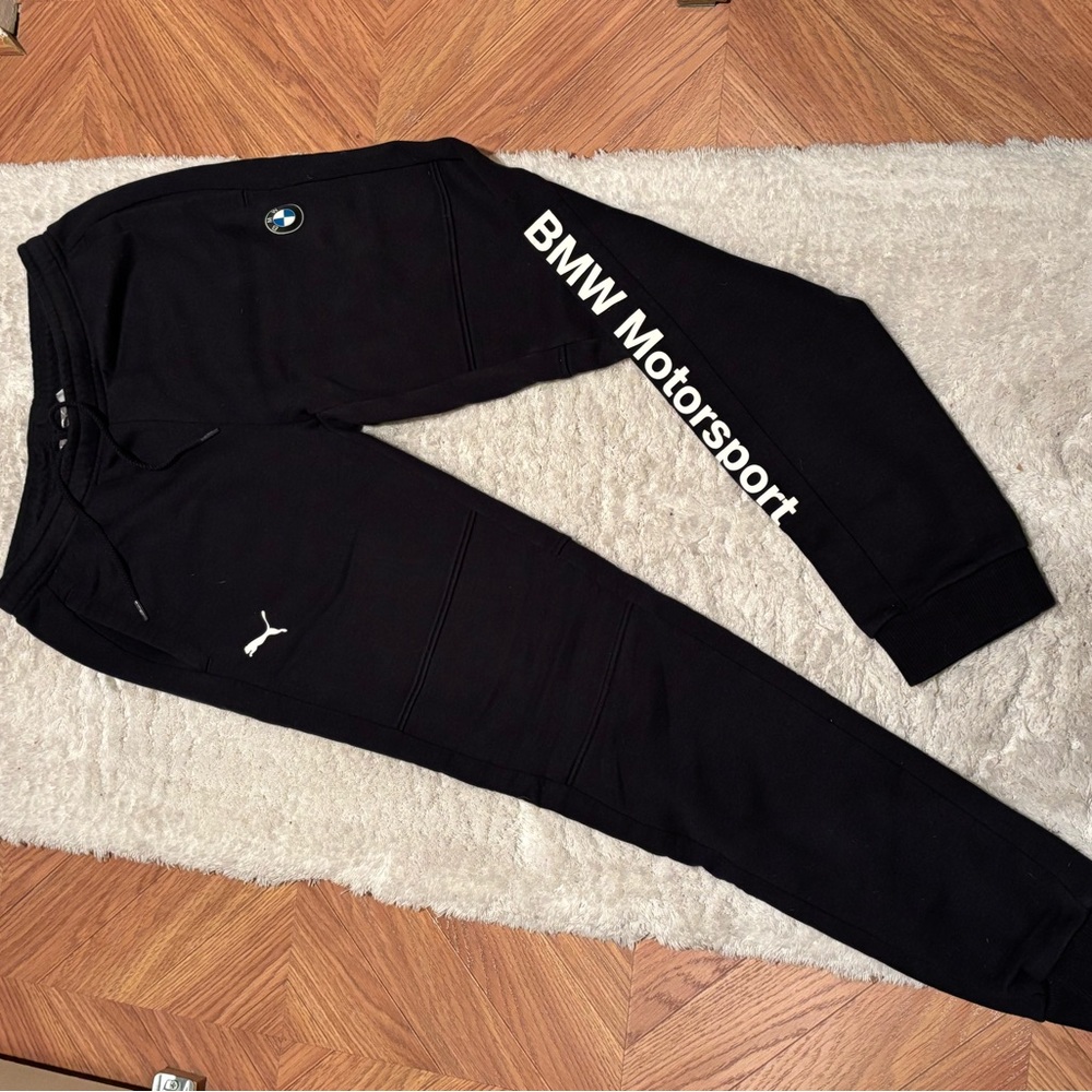 Puma Black Joggers with BMW Motorsport Tag